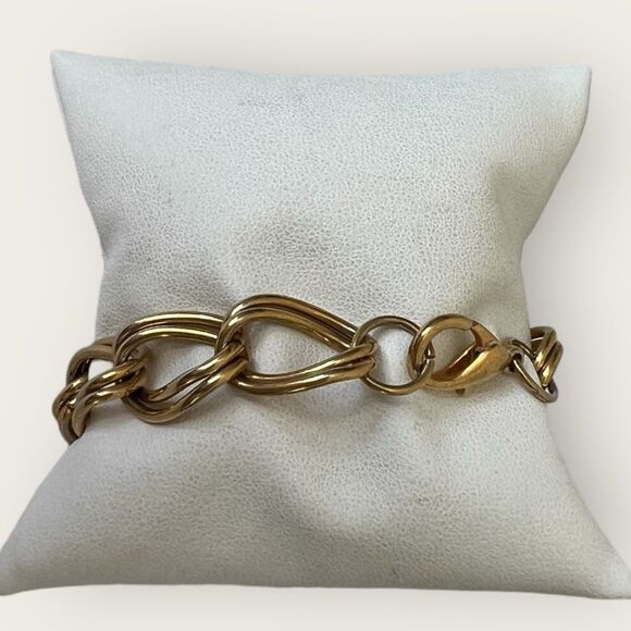 Vintage gold plated chainlink bracelet - Picture 2 of 6